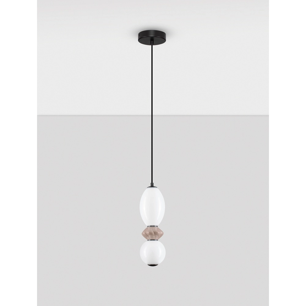 Pendant lamp Pallina white - mocha Lyora 5212017483997