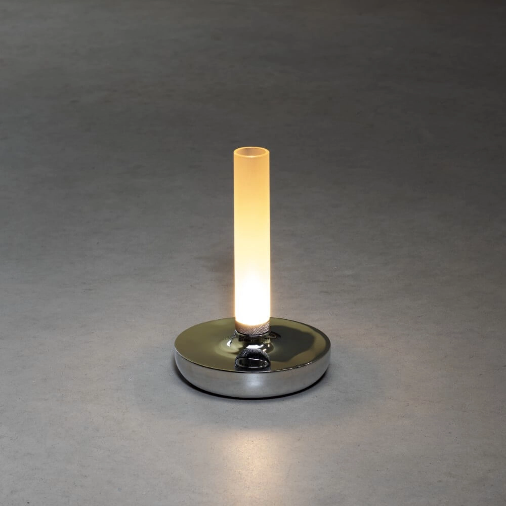 Rechargeable table lamp Biarritz chrome KonstSmide 7318308270036