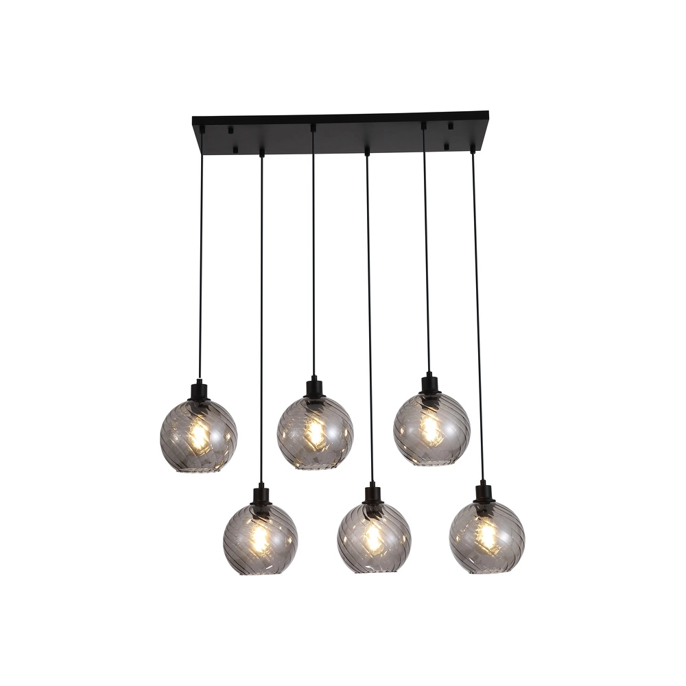 Pendant lamp Radiance 6-light black