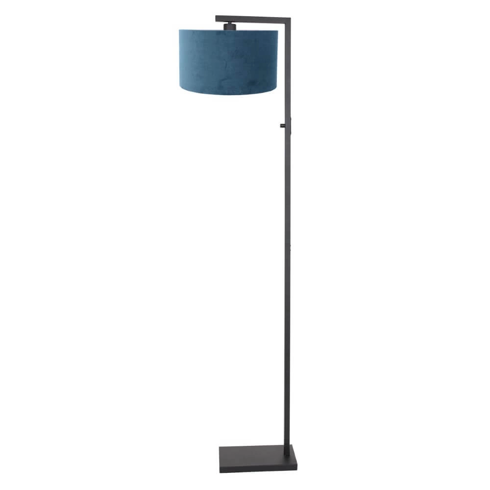 Sleek floor lamp Stanger with blue velvet Steinhauer 8712746151787