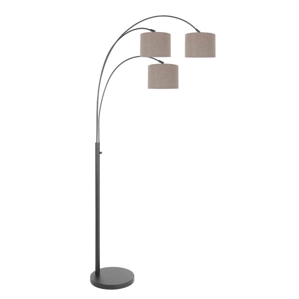 Floor lamp Sparkled Light black with gray caps