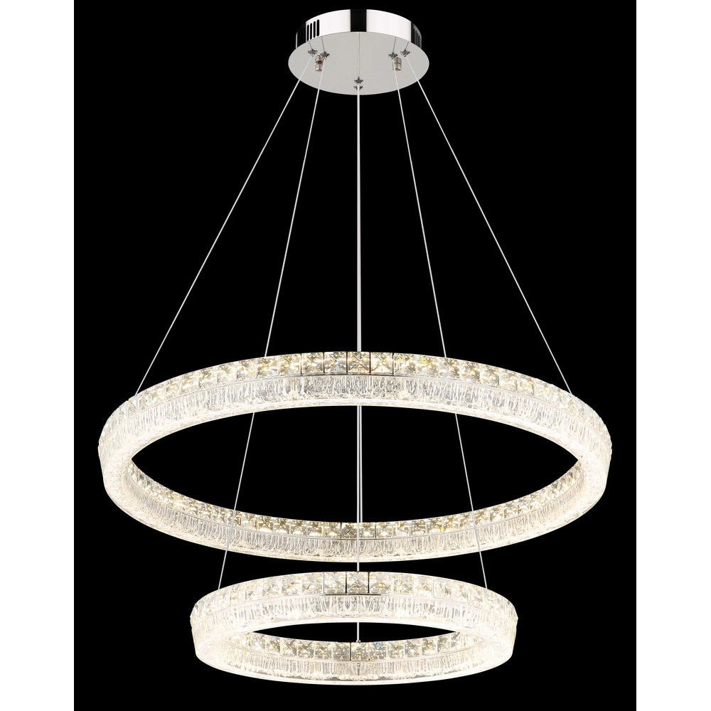 Pendant lamp Laurel chrome Ø 80cm Globo 9007371569779