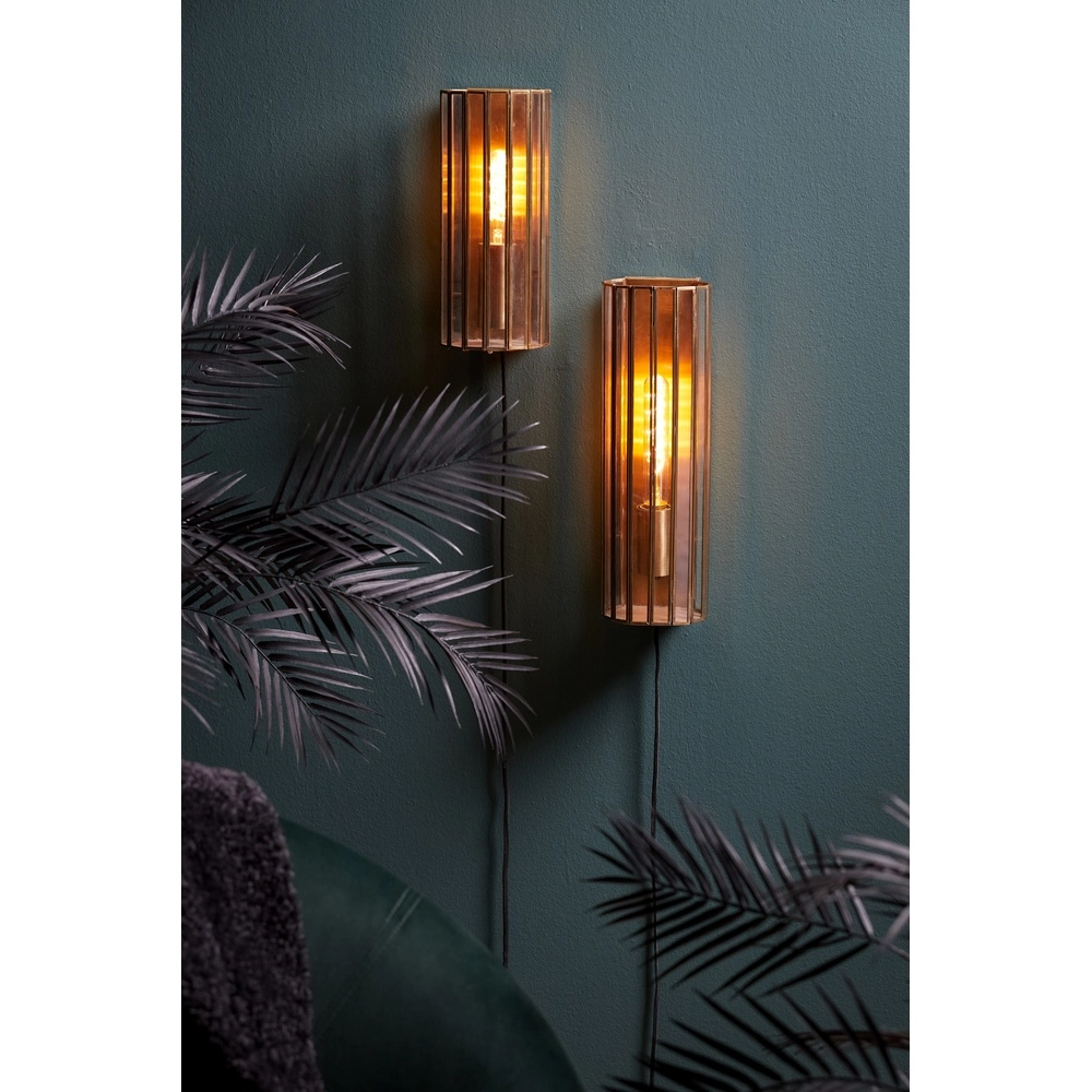 Industrial wall lamp StroBy bronze 41cm Light & Living 8717807262280