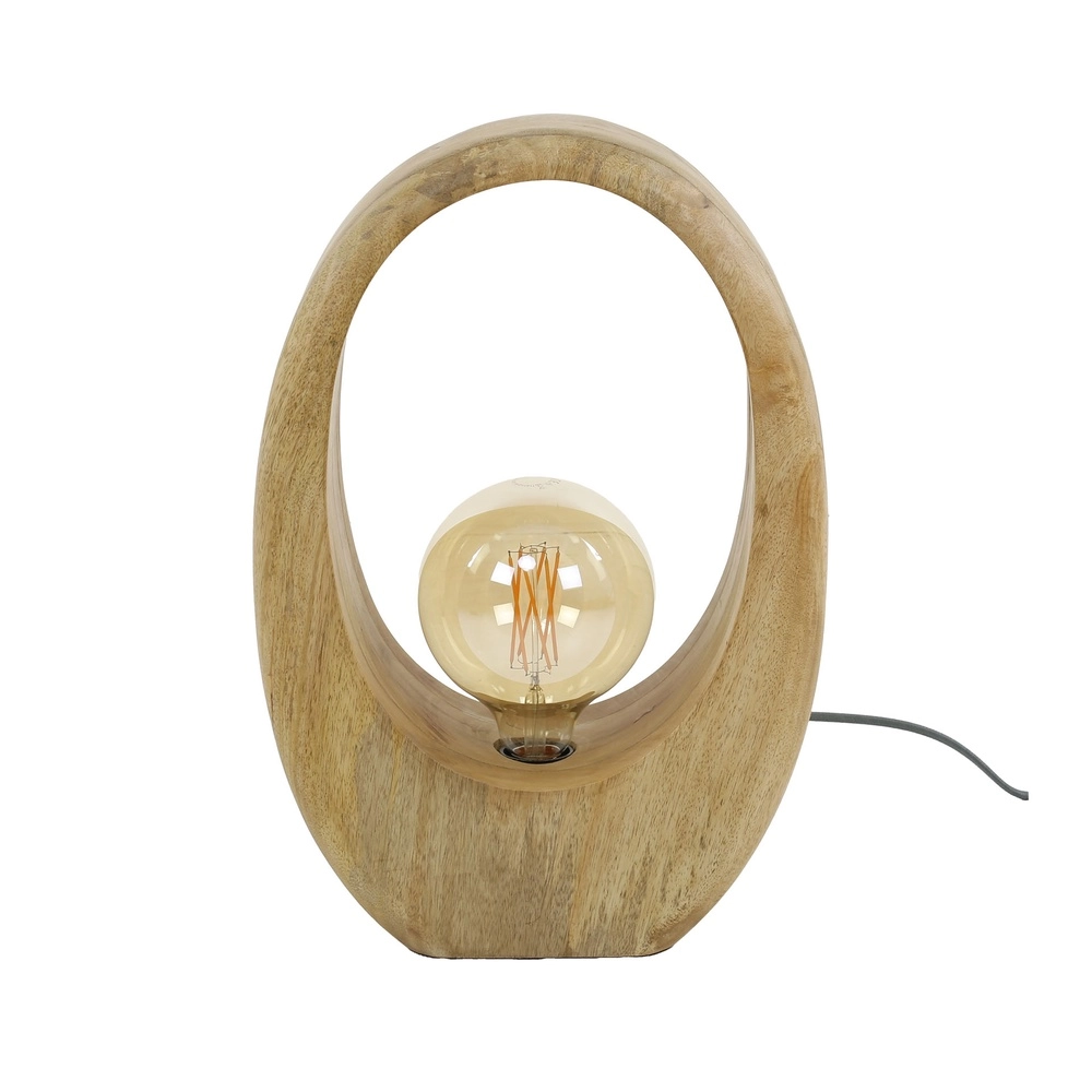 Mango Wood Table Lamp Arch 1x E27 - 43cm Lyora 8716803511460