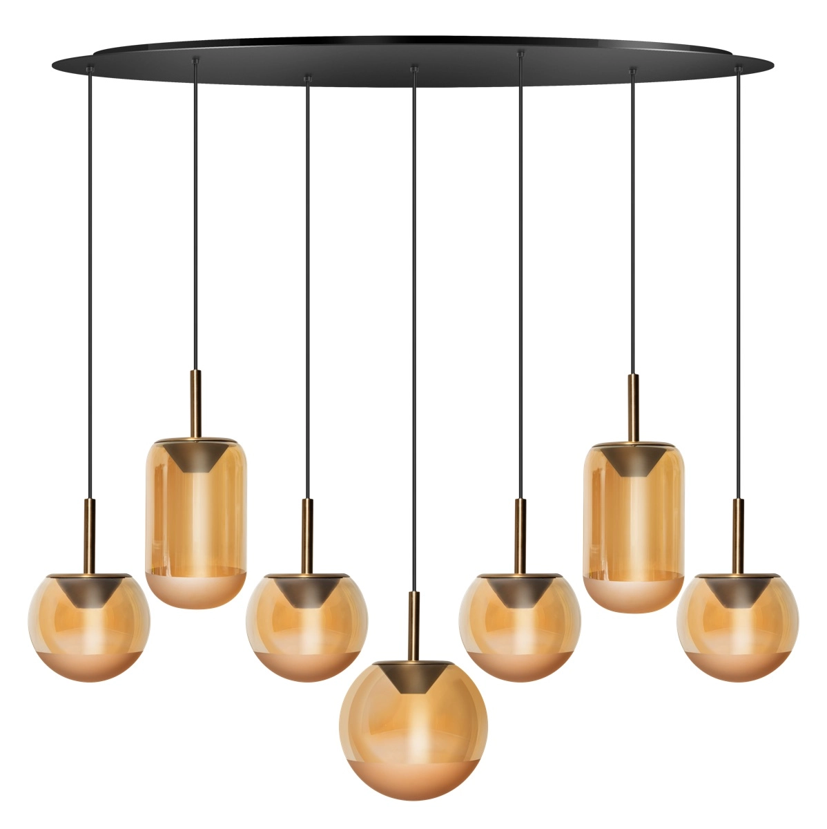 Dining room pendant lamp Yvonne 7-light