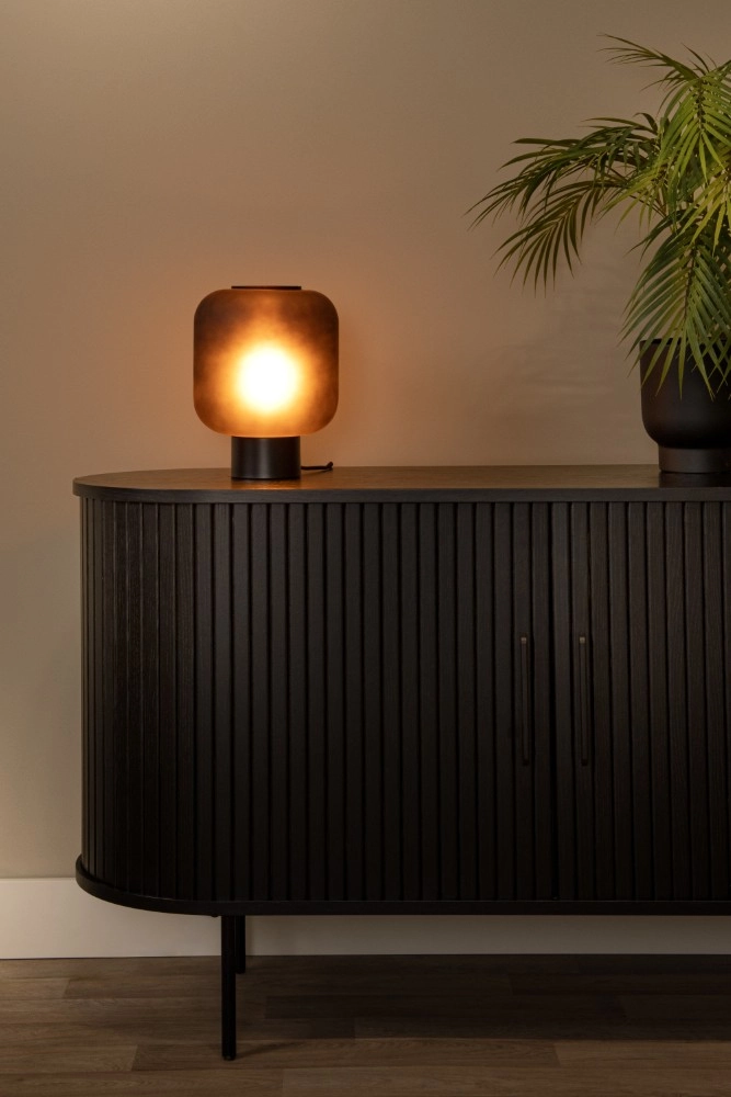 Black table lamp Eloise Ø 21cm Lucide 5411212452498