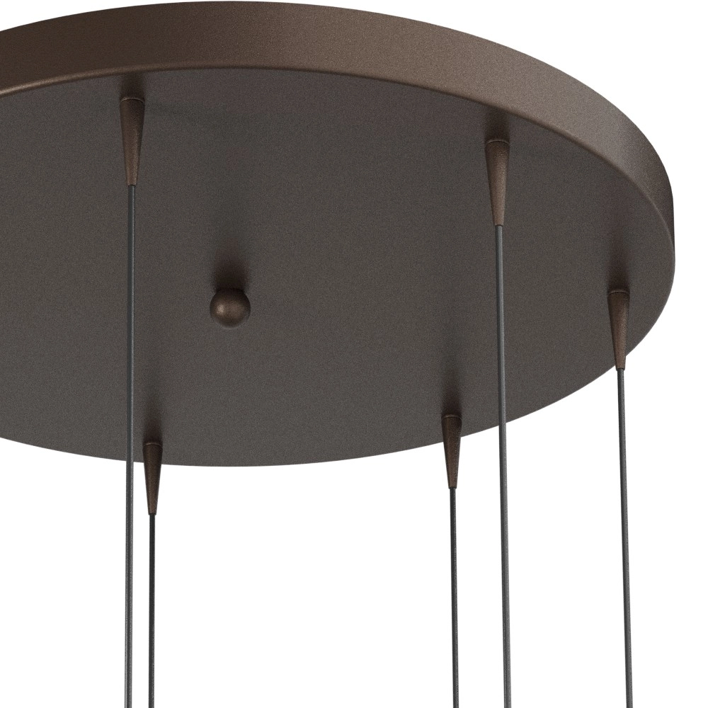 7-light pendant lamp Talana cocoa brown Ø 50cm DTW Masterlight 8718121399058