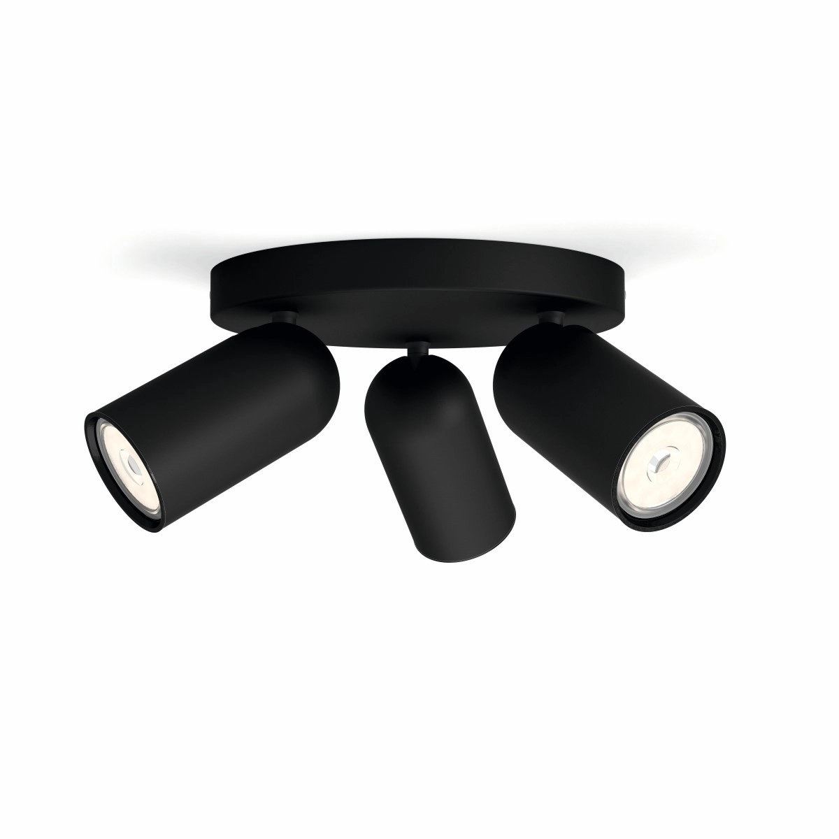 Surface-mounted spot Pongee 3-light black Philips 8718696164846