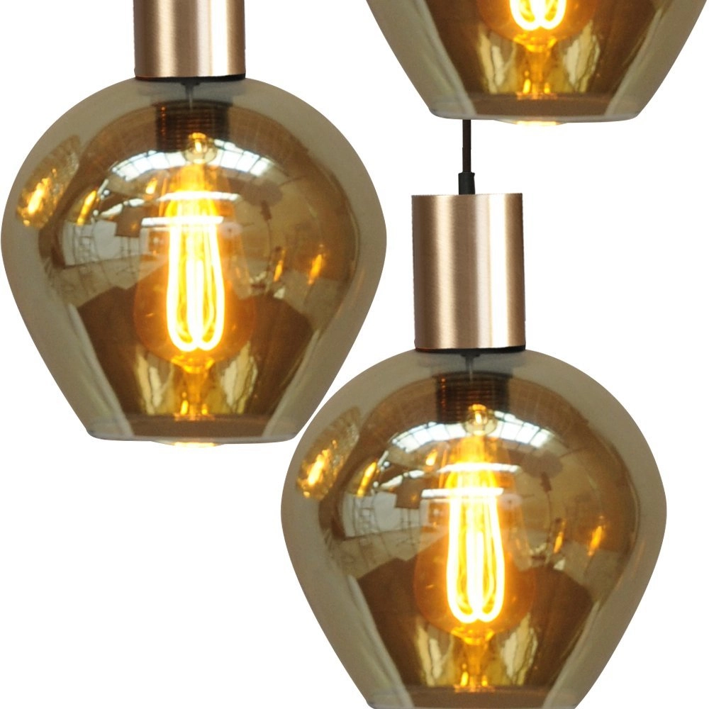 Hanging lamp 5 lights Bounty black with gold Masterlight 8718121247755