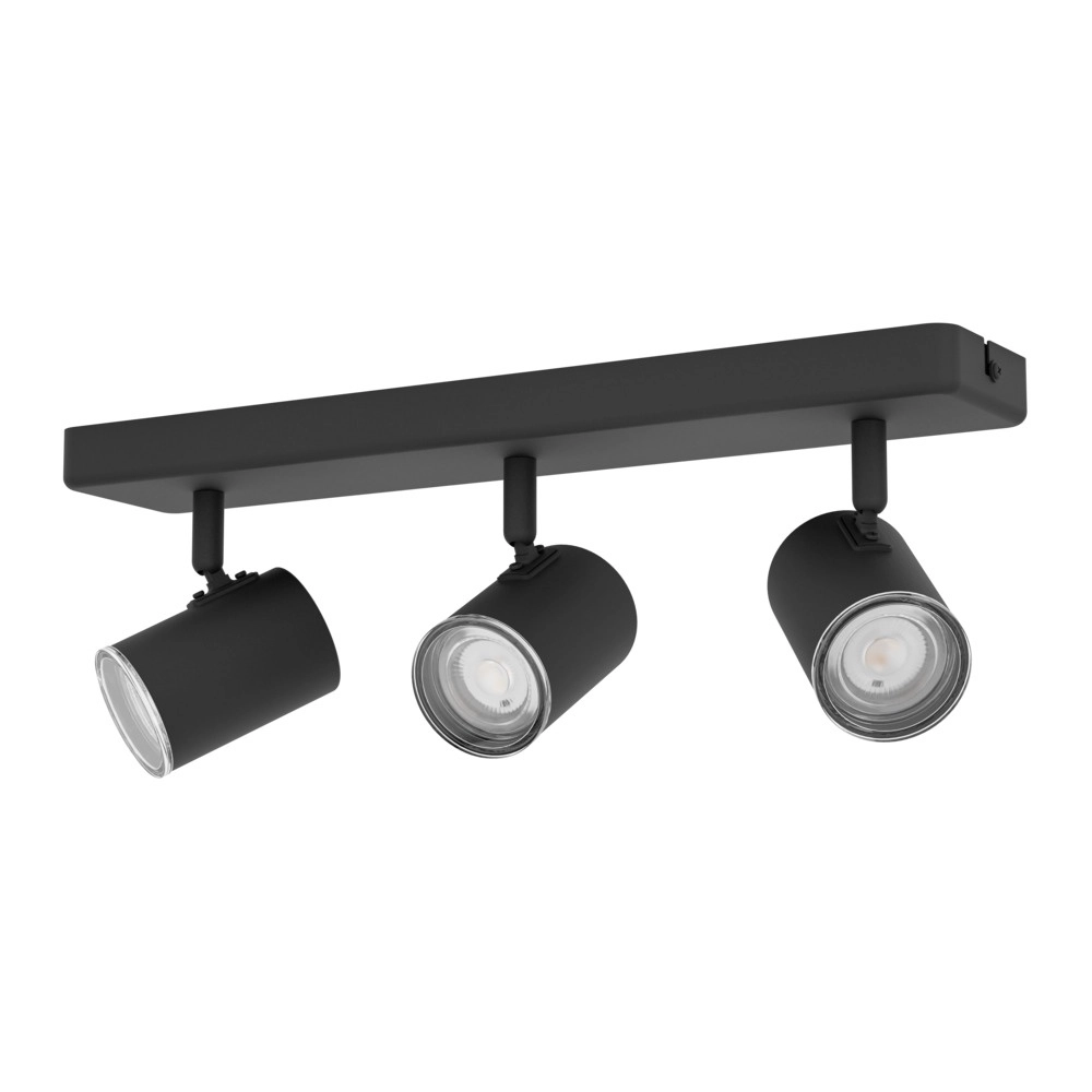 Surface-mounted spot Consuma 1 3-light straight black