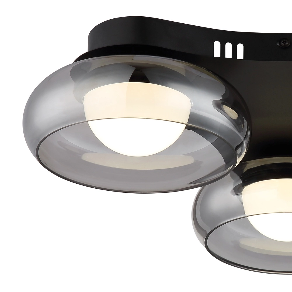 Design ceiling lamp Carlene 3-light black Globo 9007371572175