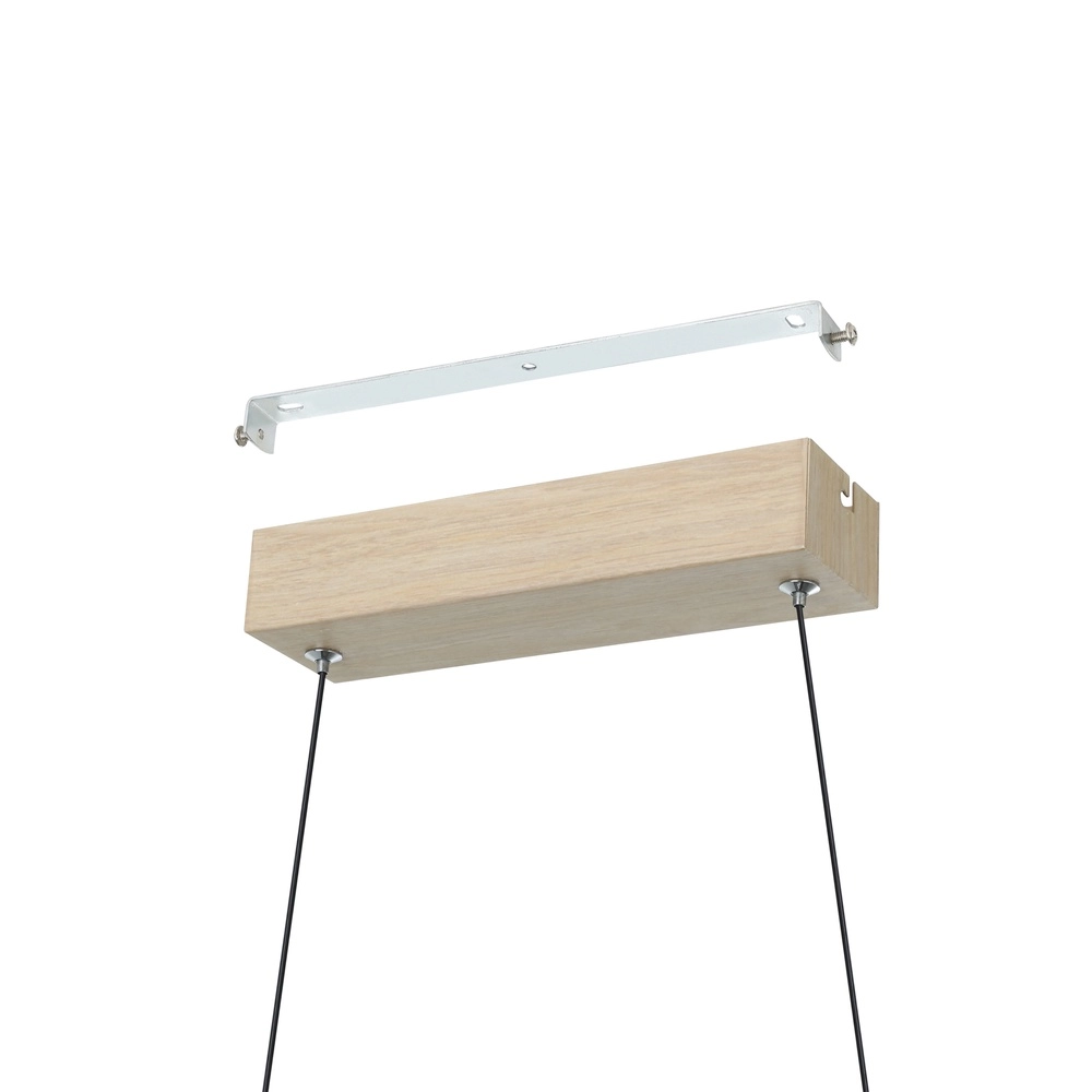 Wood look led pendant light Lasana 4 90cm Eglo 9008606310326