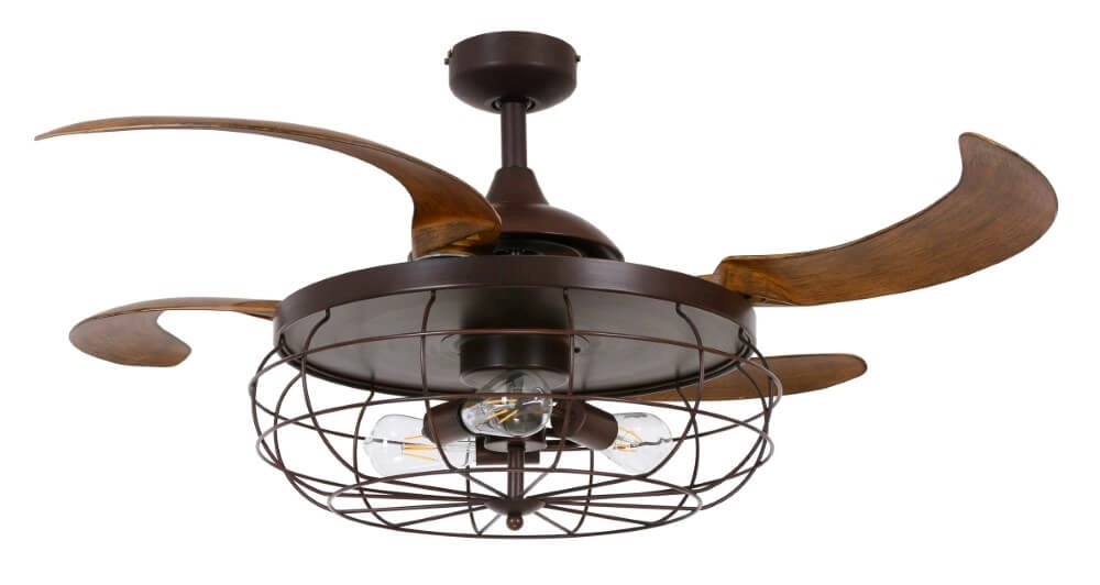 Industrial ceiling fan with wood Fanway Industri Ø 122cm