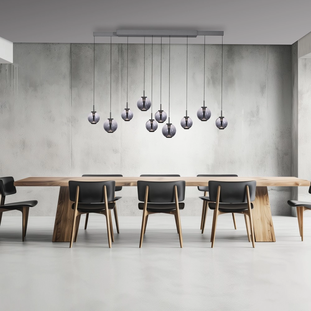 Pendant lamp Pure E-Infinty Mystic Grey with smoke glass Paul Neuhaus 4012248397862