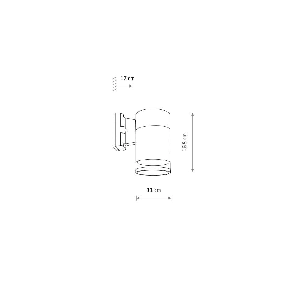 Surface-mounted wall spot Rock Pro anthracite Lyora 5903139106863