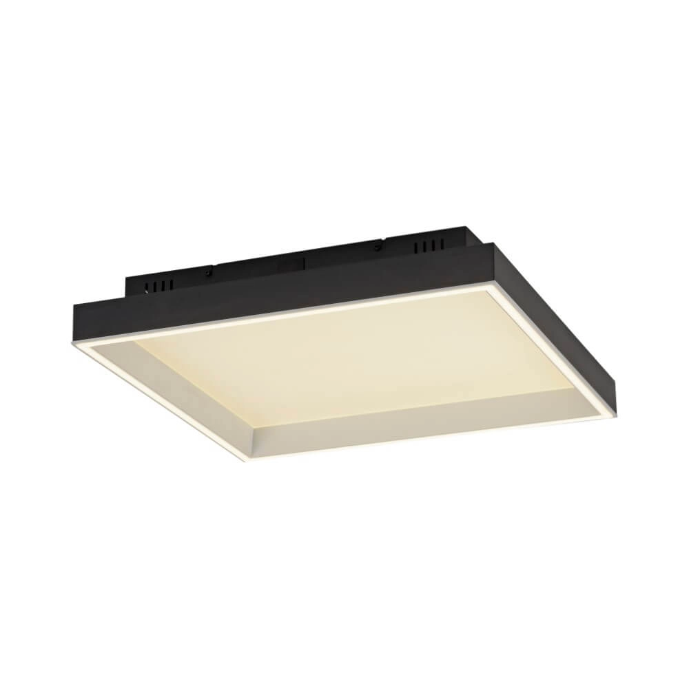 Black ceiling lamp Q-Magong square