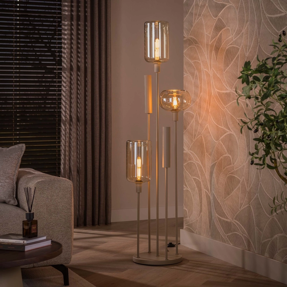 Design vloerlamp Serene zand bruin Lyora 8716803514768