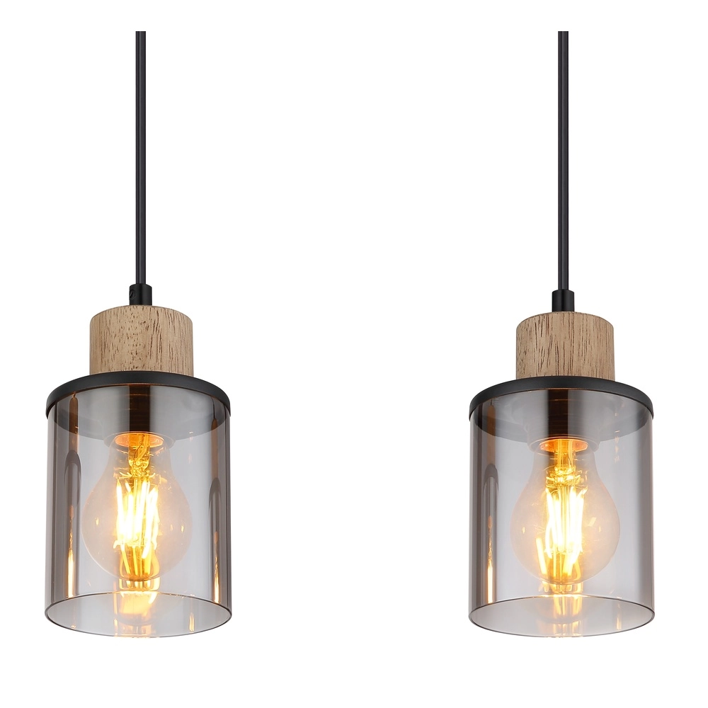 3-light pendant lamp Reid straight black Globo 9007371444731