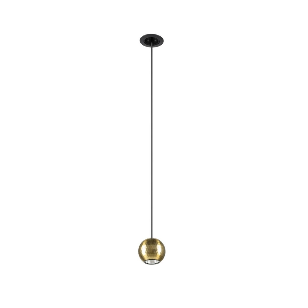 Recessed pendant light Dysko black with gold SLV 4024163316651