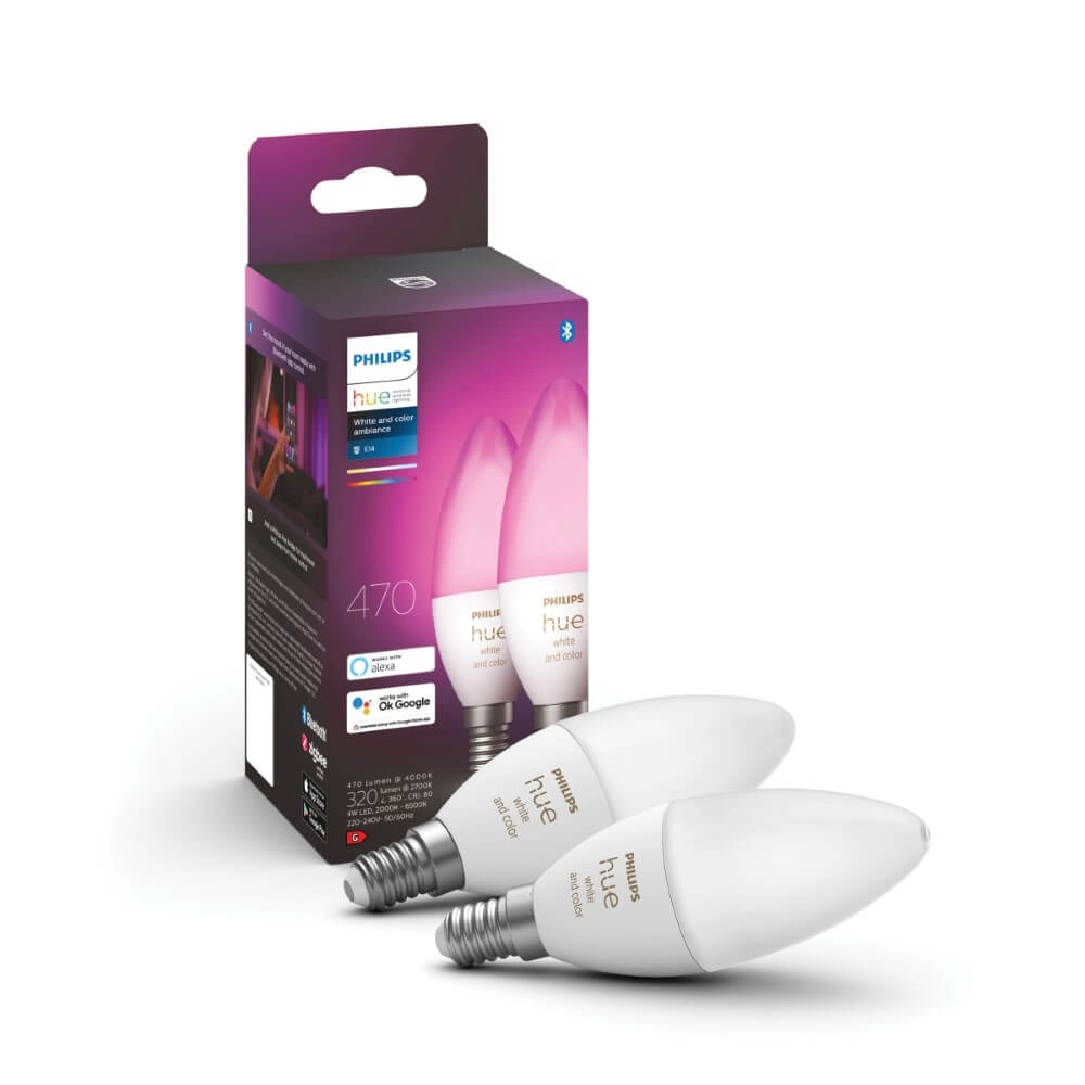 Hue - E14 - 5W - White and Color set of 2 Philips 8719514356719