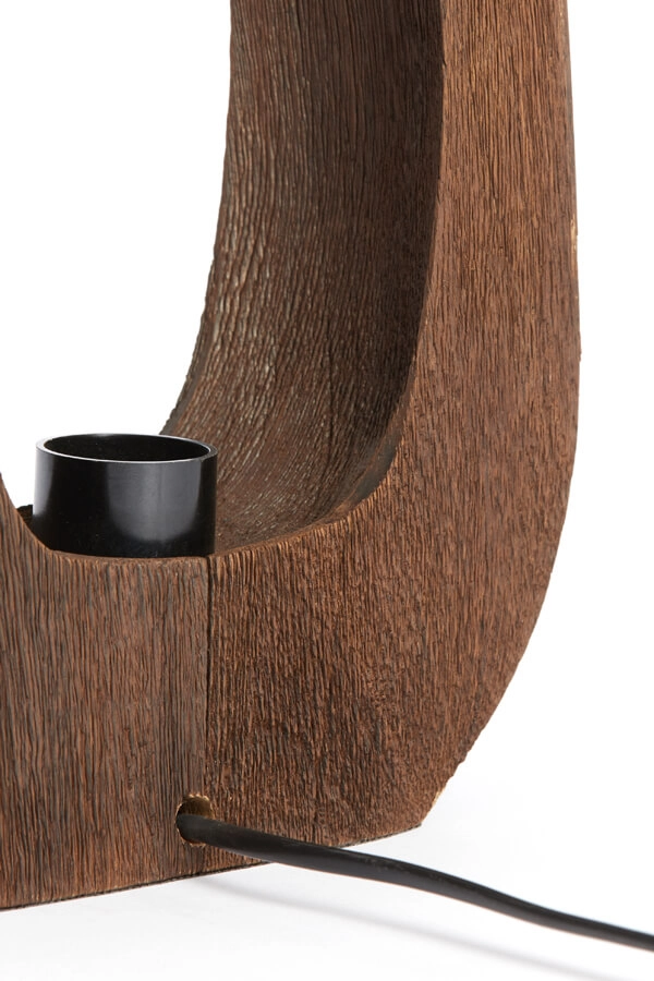 Dark wood table lamp Kelafo 24 x 30cm Light & Living 8717807691073