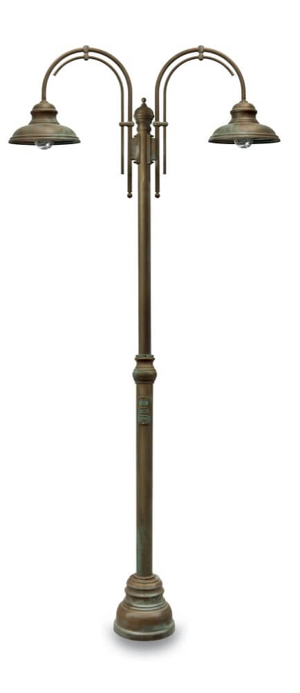 Floor lamp Mill L - aged brass 2-lights