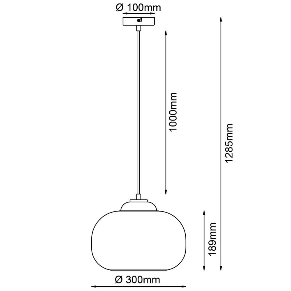 Hanging lamp Blop white Brilliant 4004353413322