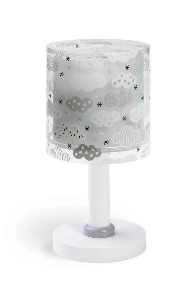 Children's room table lamp Clouds soft gray