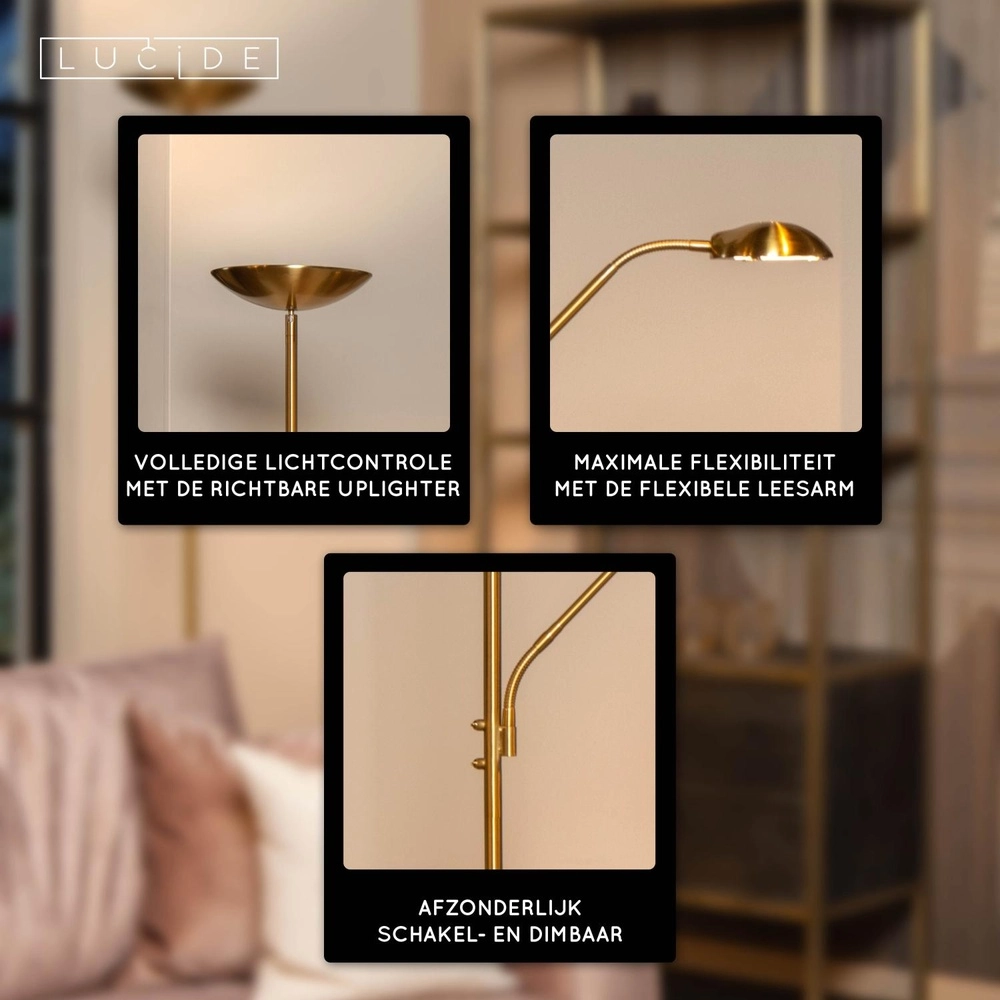 Reading lamp Zenith Gold Lucide 5411212194008