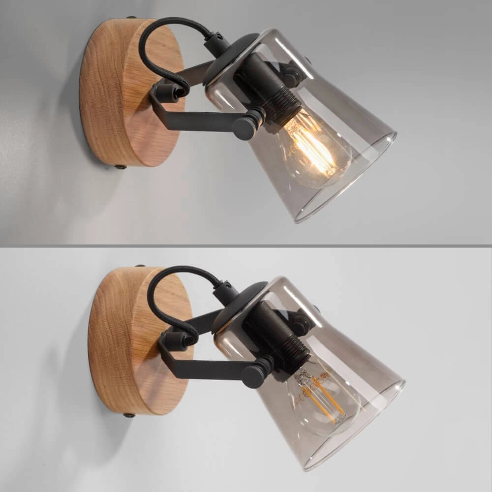 Wall lamp Green Langstrom wood Just Light 4043689994860