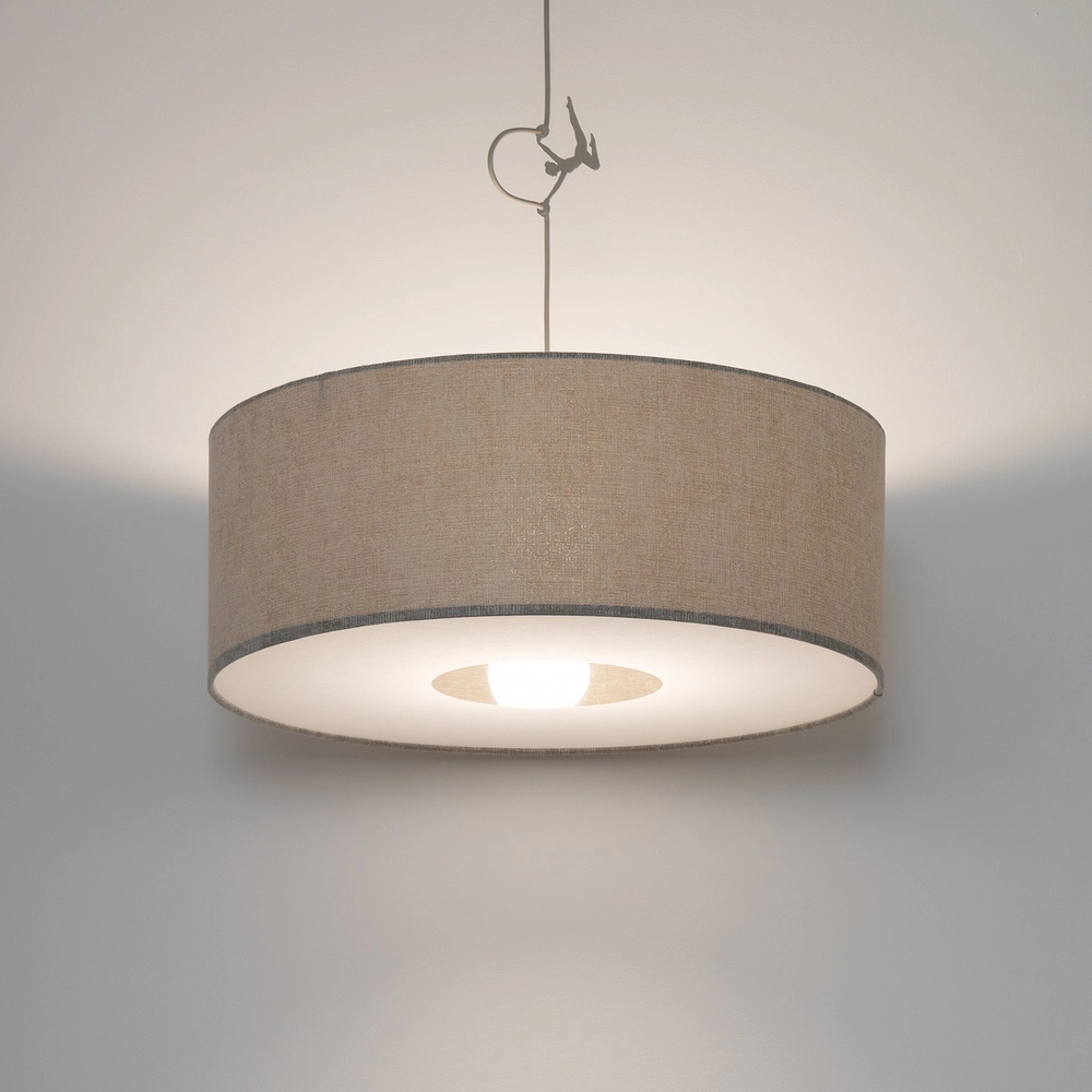 Pendant lamp Cedro sand brown Ø 50cm