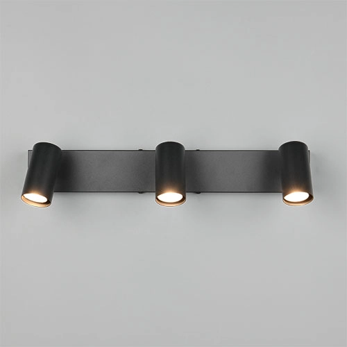 Surface-mounted spot Taryn 3-light black Trio 4017807685596
