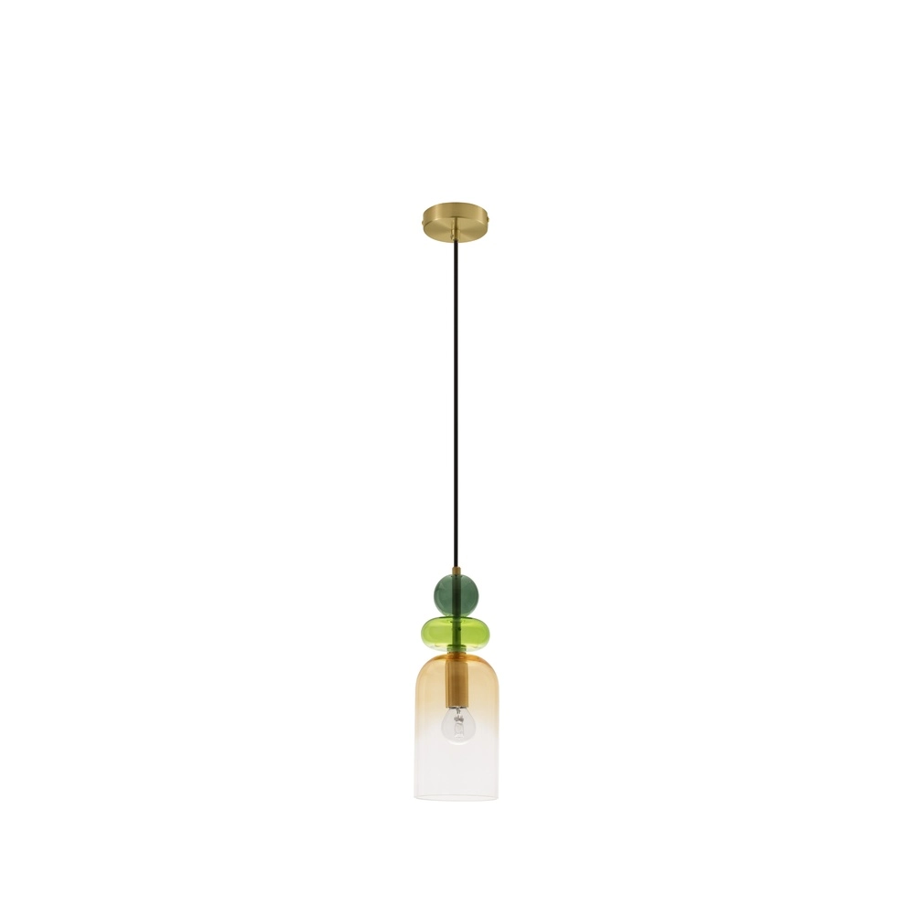 Colored pendant lamp Murano orange Lyora 5212017434203