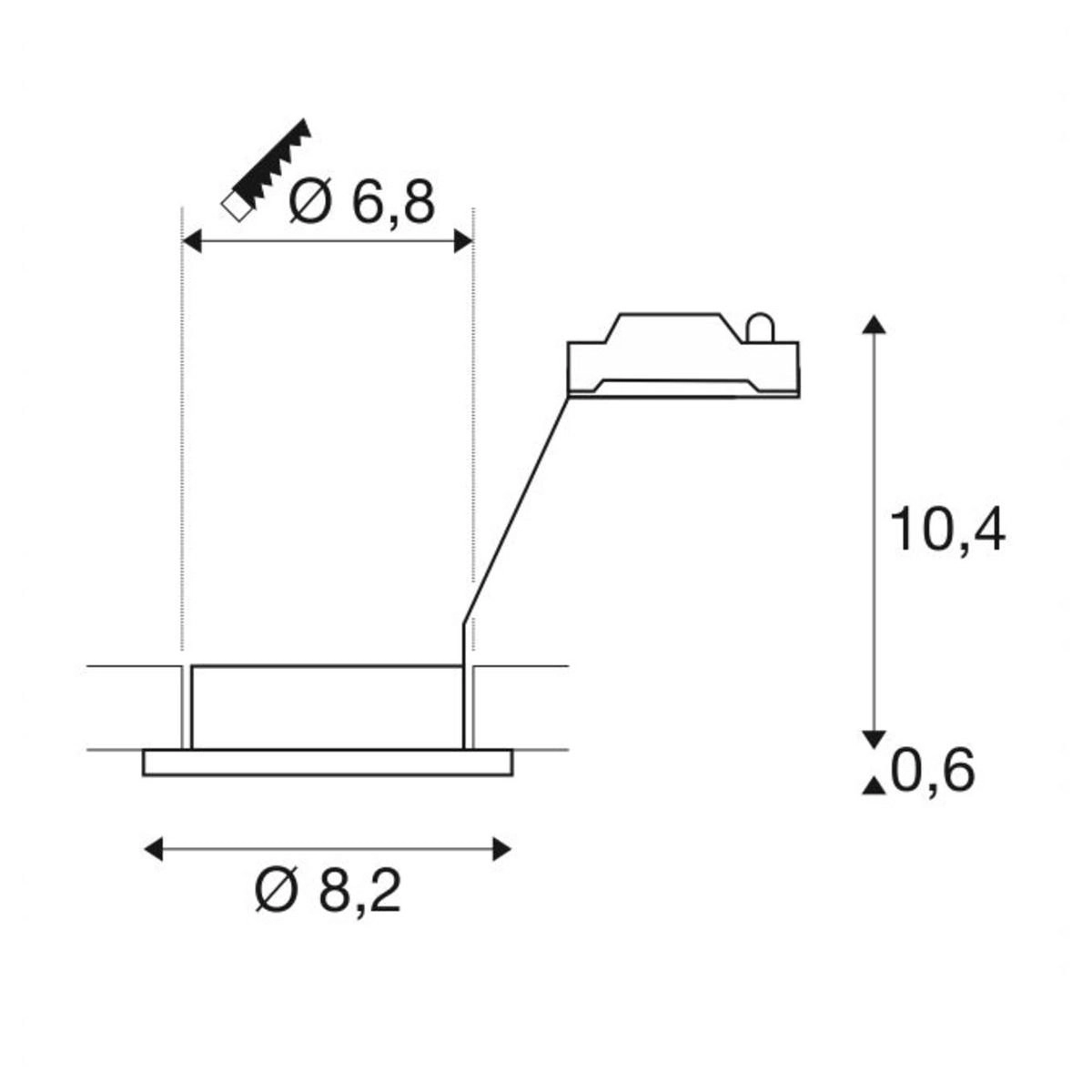 Recessed spotlight Dolix Out GU10 Round For outdoor titanium SLV 4024163194853