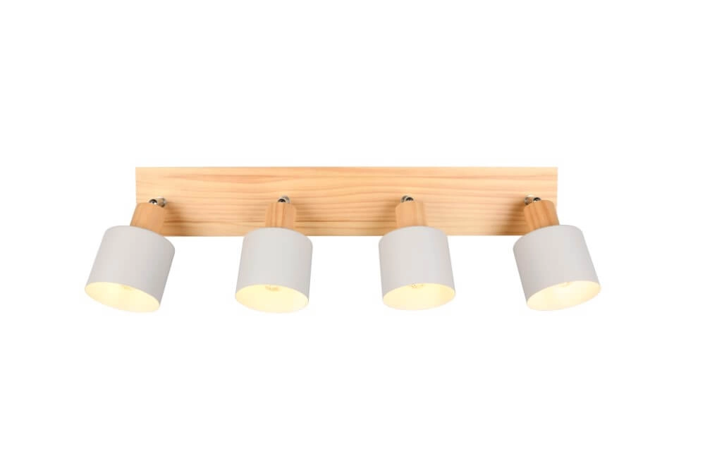 4-light ceiling lamp Shanti with wood look Trio 4017807615746