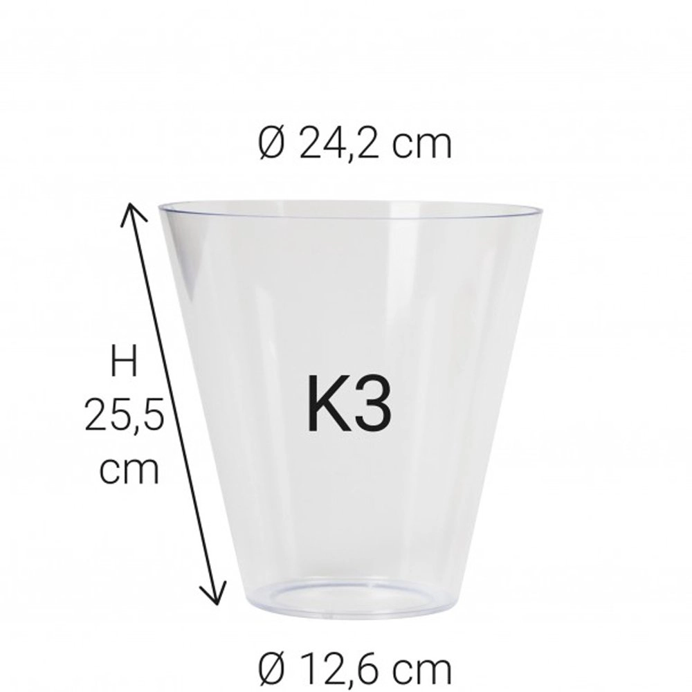 Glass Cup Plastic Poly K3 KS Verlichting 8714732580502