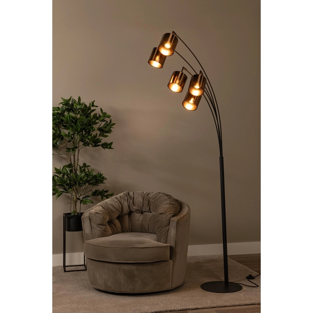 5-light floor lamp Rankos Black Lucide 5411212051707