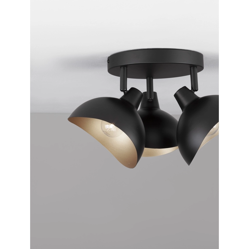 Ceiling lamp Geti S black with gold inside Lyora 5212017436429