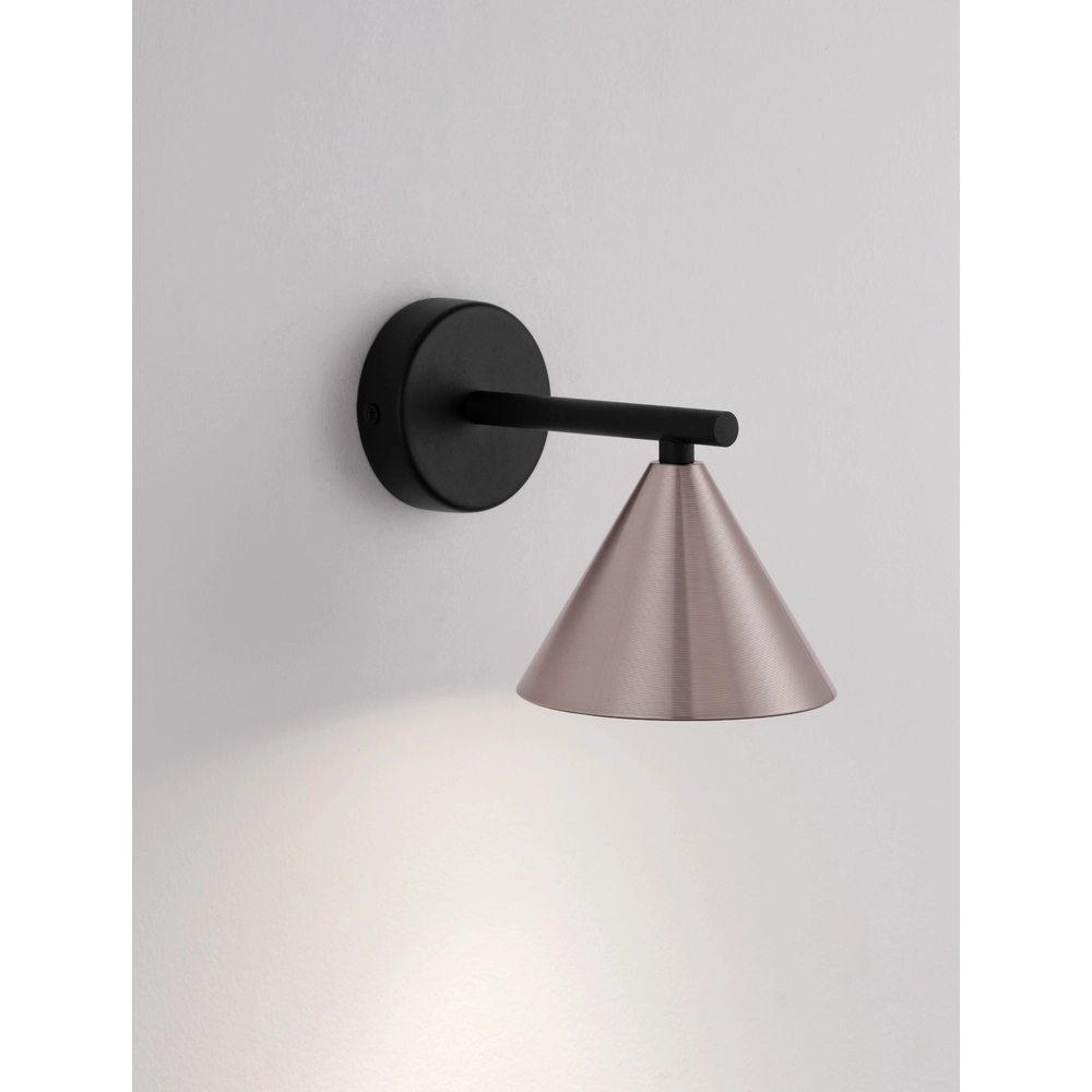 Wall lamp Conico Single black with coffee brown Lyora 5212017475381