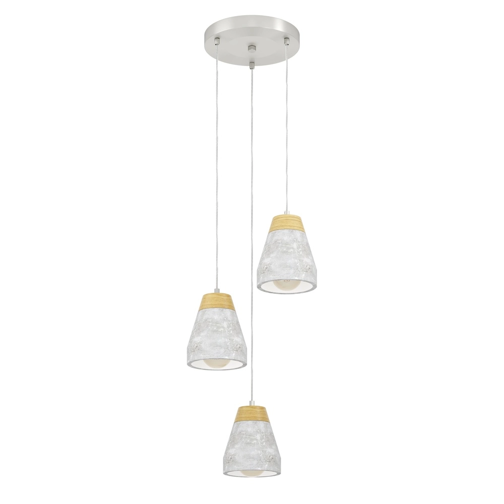 3-light pendant lamp Tarega grey