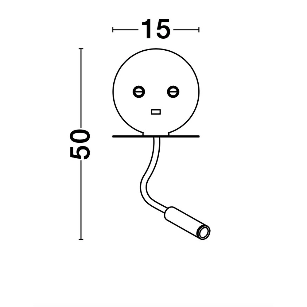 Bedside lamp Eclip White with USB Lyora 5212017423689