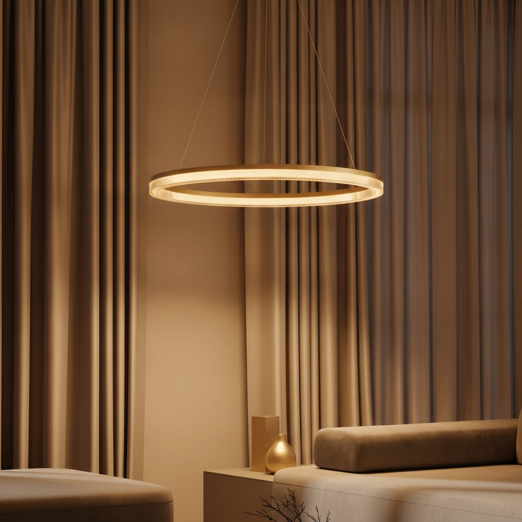Golden pendant lamp Luana 1-light