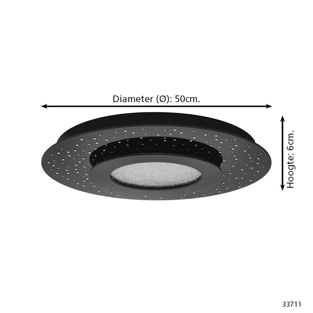 Ceiling lamp Azurreka Black Eglo 9002759337117