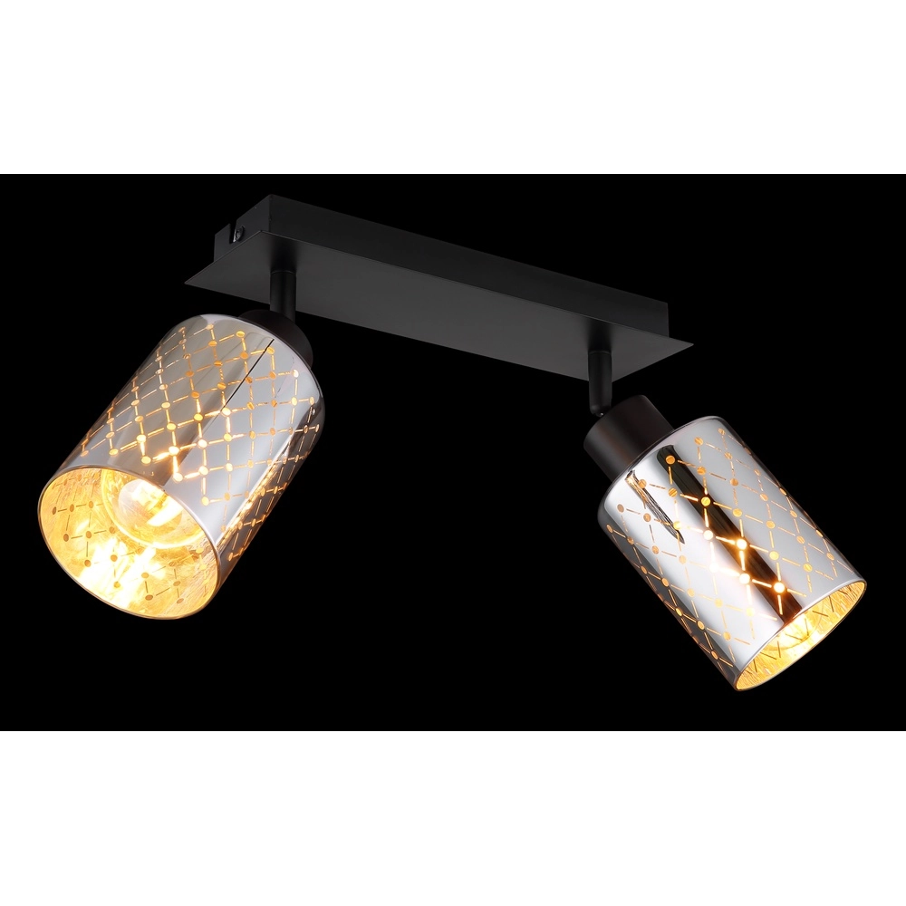 Design ceiling lamp Alonso 2-light black Globo 9007371566259