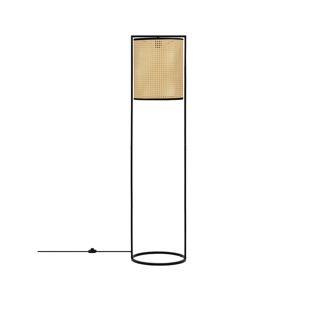Floor lamp Erto black and rattan Lyora 5212017455840