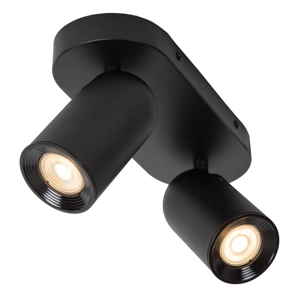Ceiling spotlight Punch 2-light black Lucide 5411212134325