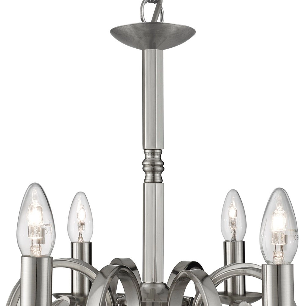 Country chandelier Richmond 8-light 65cm matte silver Searchlight 5053423056470