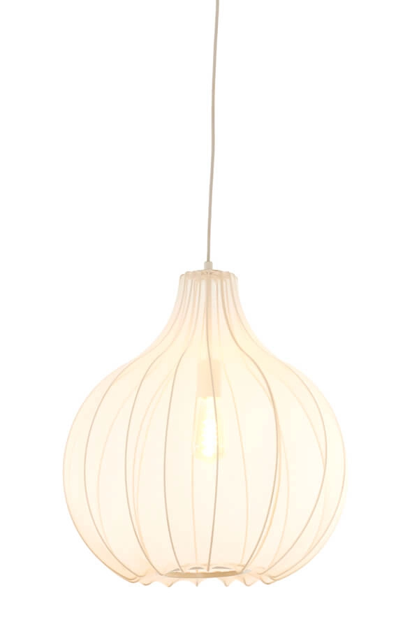 Cream pendant lamp Elati Ø 50cm japandi