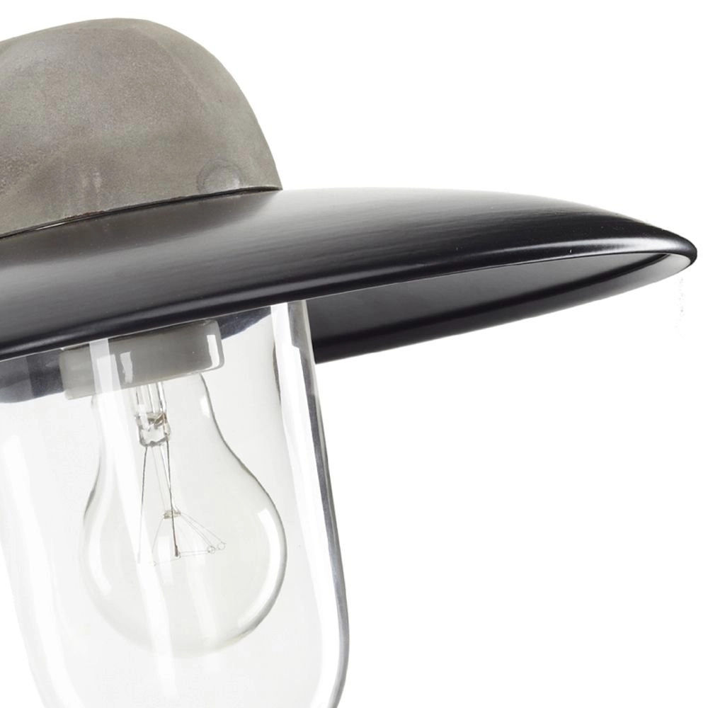 Industrial stable lamp Fabrique metallic grey with black KS Verlichting 8714732119641