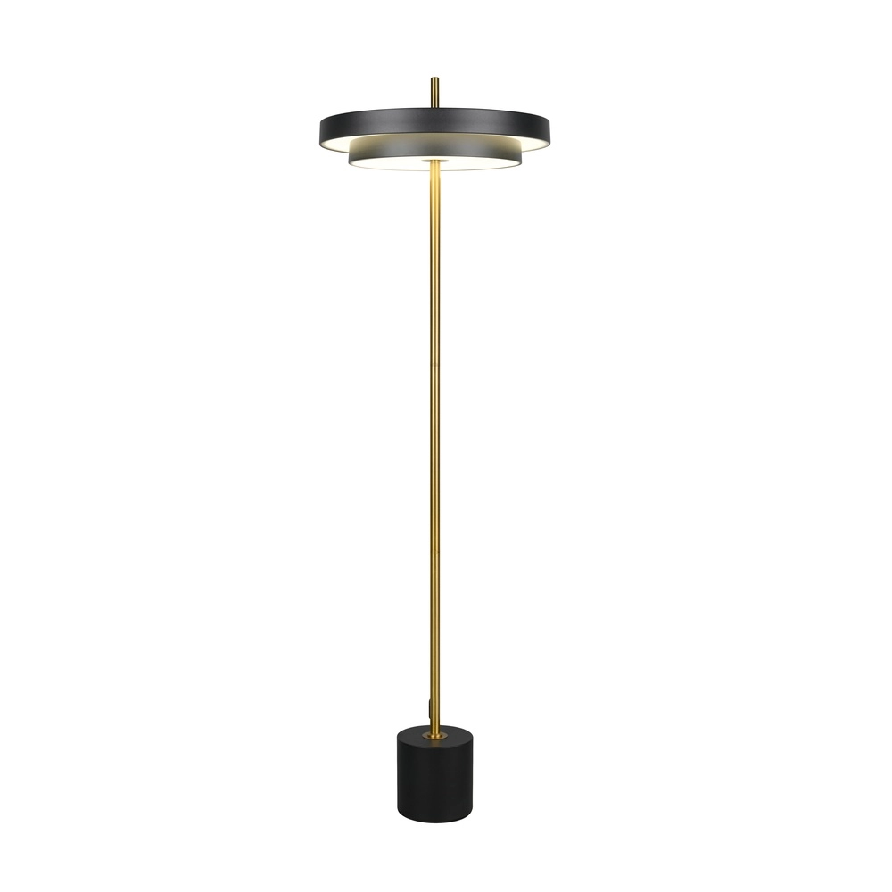Modern floor lamp Keaton black with gold Trio 4017807655926